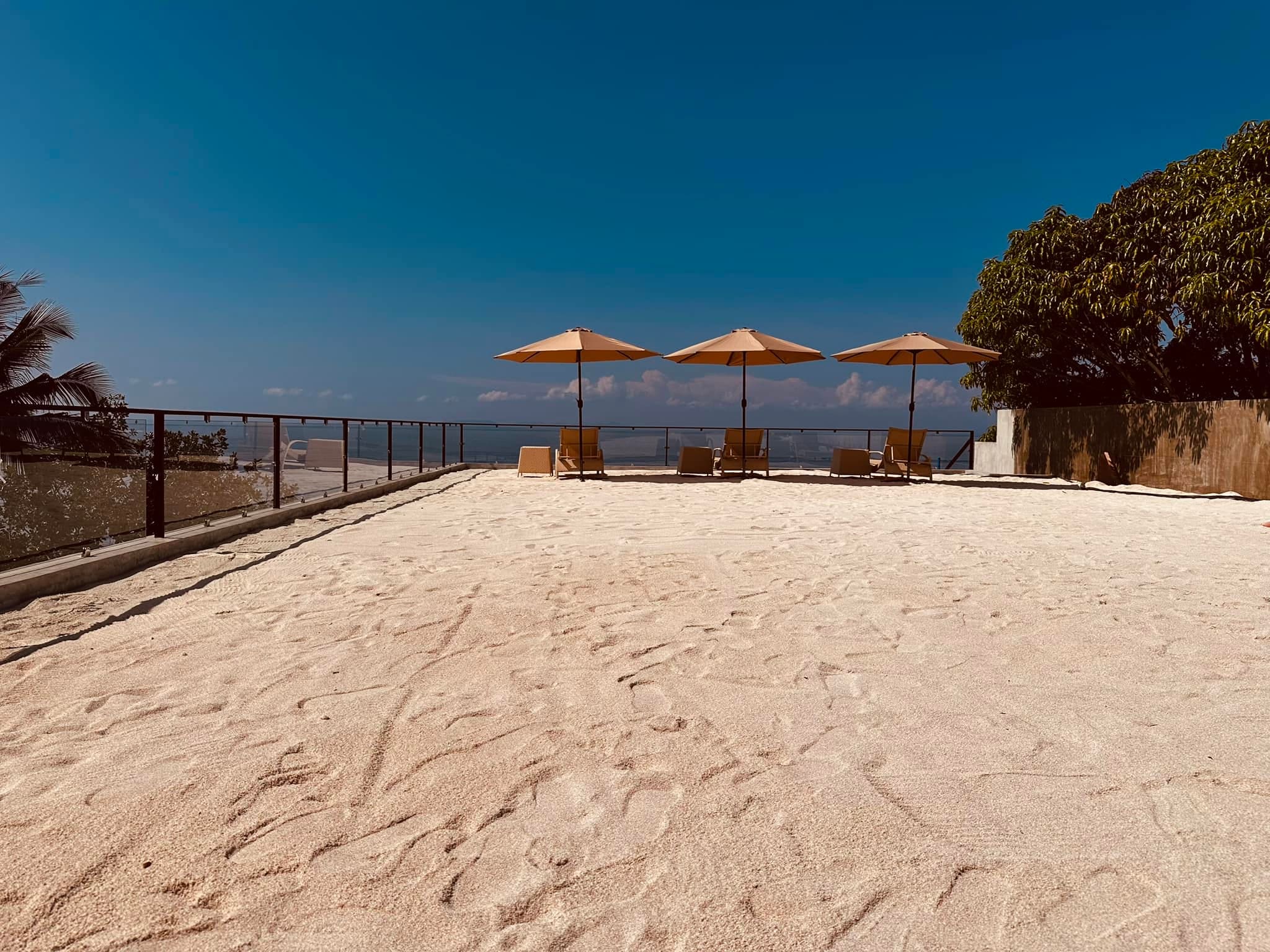 Private beach with ocean view